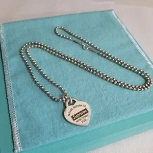 Supreme | Jewelry | Supreme X Tiffany Heart Tag Necklace | Poshmark